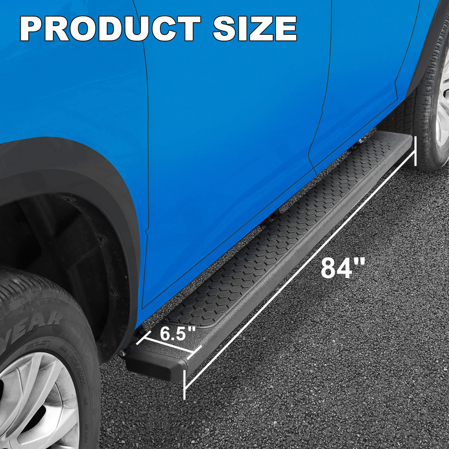 Running Boards for 2007-2018 Chevy Silverado/GMC Sierra 1500 2500 3500 Crew Cab & 2019 1500LD 2500HD 3500HD Crew Cab D6 Style. - COMNOVA AUTOPART