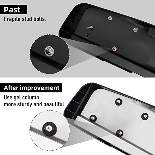 Running Boards Compatible with 2019-2024 Chevy Silverado/GMC Sierra 1500 Crew Cab, 2020-2024 Silverado/Sierra 2500HD 3500HD Crew Cab S6 Style.- COMNOVA AUTOPART