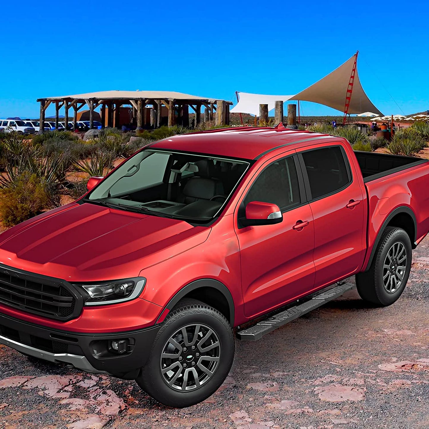 Aluminum Running Boards for 2015-2024 Ford F150 Crew Cab K65 Style. - COMNOVA AUTOPART