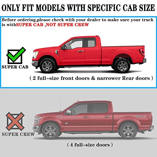 Black Running Boards for 1999-2016 Ford F250 F350 SuperDuty Super Cab V6 Style. - COMNOVA AUTOPART