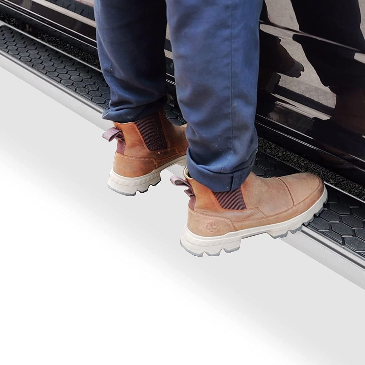 Stainless Steel Running Boards for 2007-2018 Jeep Wrangler JK 4 Doors D6 Style. - COMNOVA AUTOPART