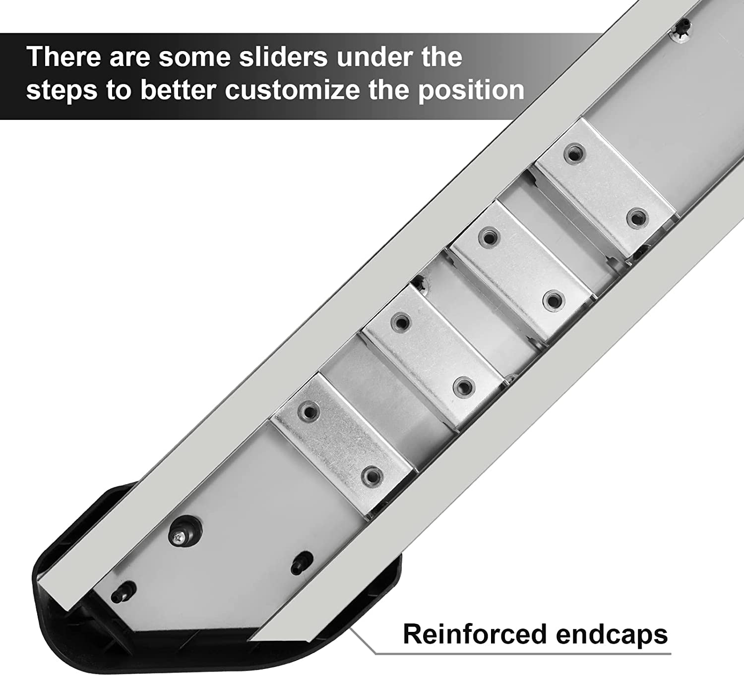 6.5¡± Running Boards Compatible with 2022-2024 Toyota Tundra Crewmax Cab, Stainless Steel Side Steps T6 Style.- COMNOVA AUTOPART