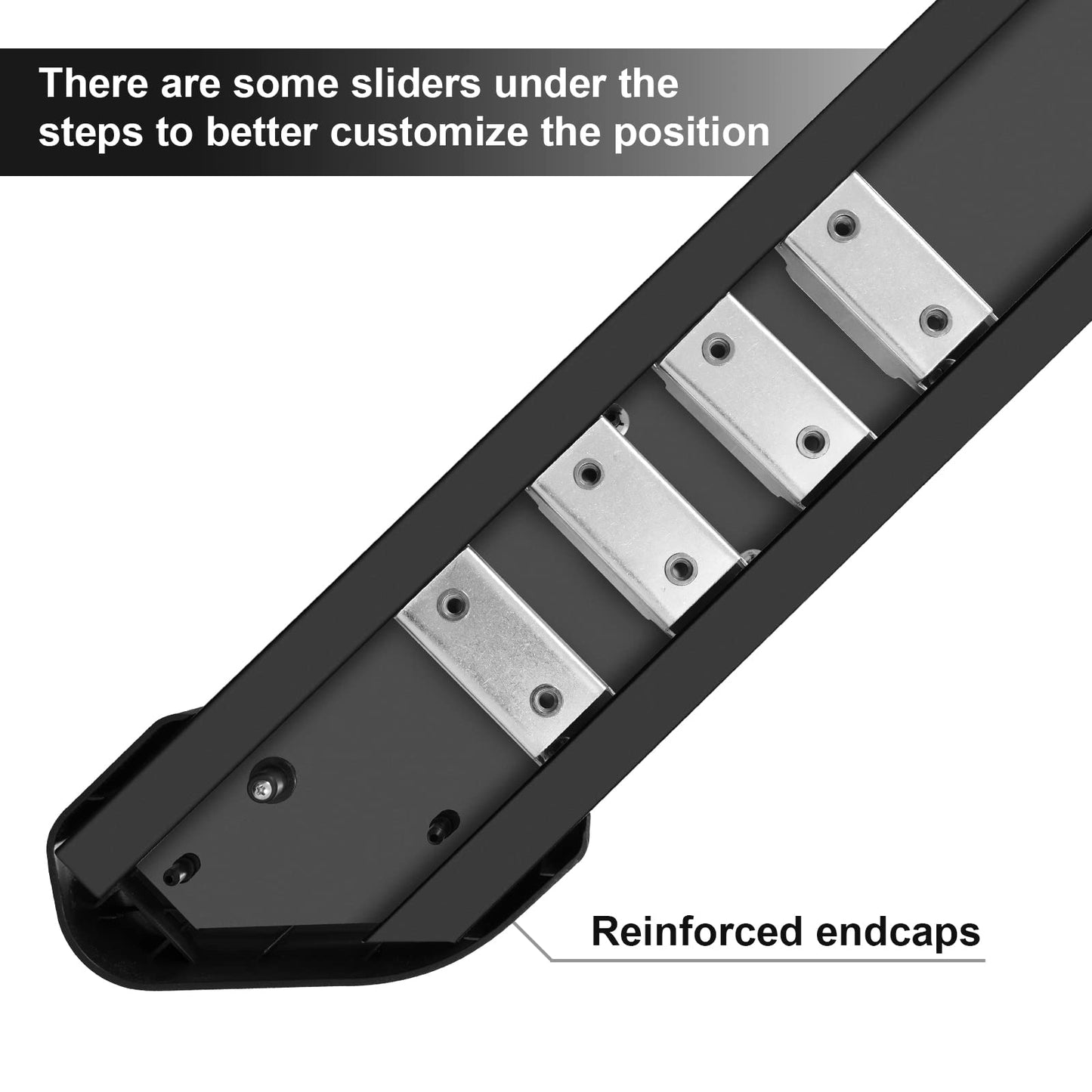 6.5¡± Running Boards Compatible with 2022-2024 Toyota Tundra Crewmax Cab, Black Side Steps T6 Style.- COMNOVA AUTOPART