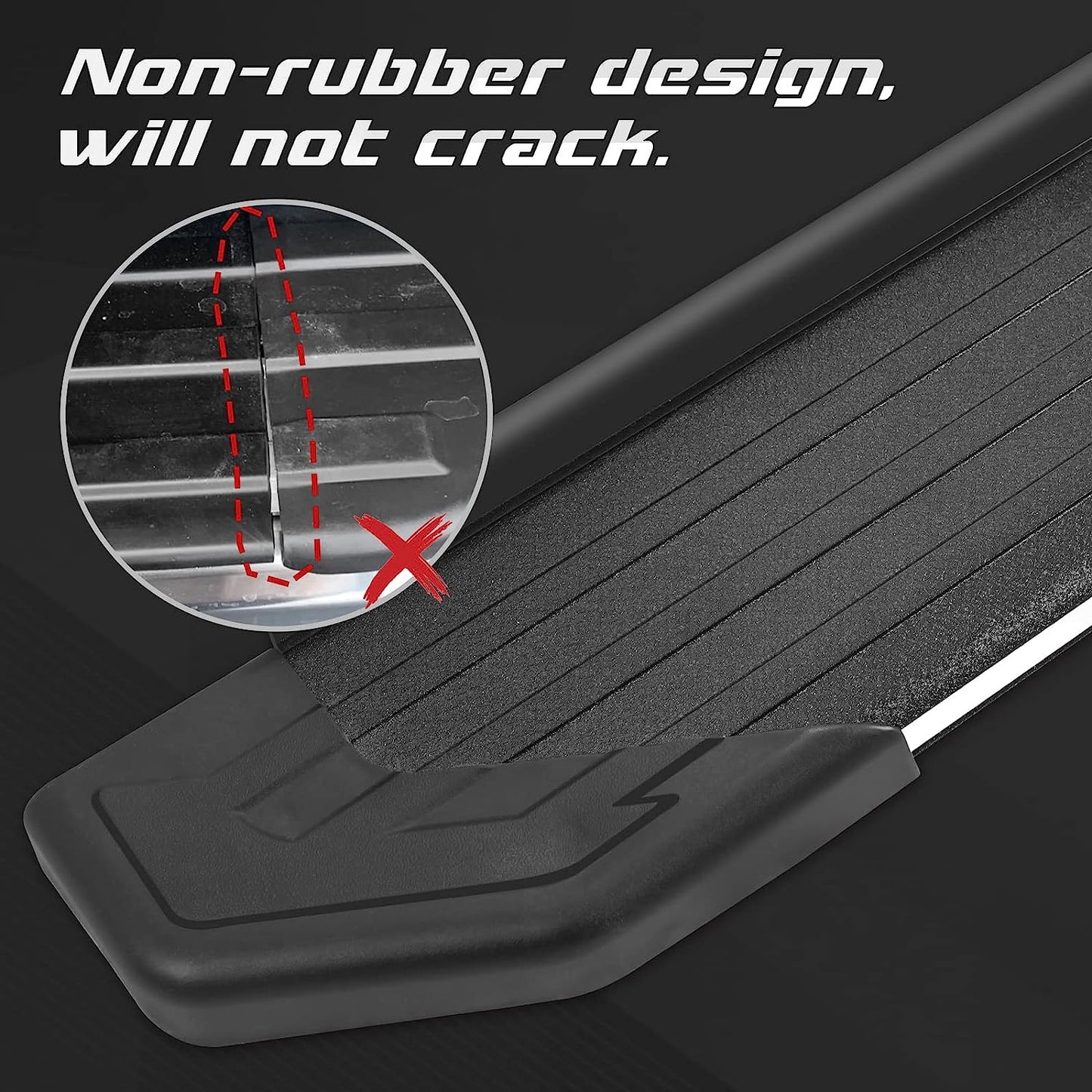 Aluminum Running Boards Compatible with 2018-2023 Chevy Traverse/Buick Enclave. 5.5Inch Step Bars Rock Sliders. C70 Style. - COMNOVA AUTOPART