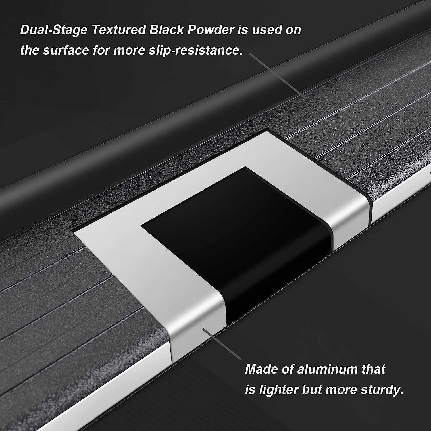 Aluminum Running Boards Compatible with 2010-2024 Toyota 4Runner (Incl. 2014-2024 Sr5 & 2015-2024 TRD Pro & 2017-2024 TRD Off-Road). 5.5Inch Step Bars Rock Sliders C70 Style.- COMNOVA AUTOPART