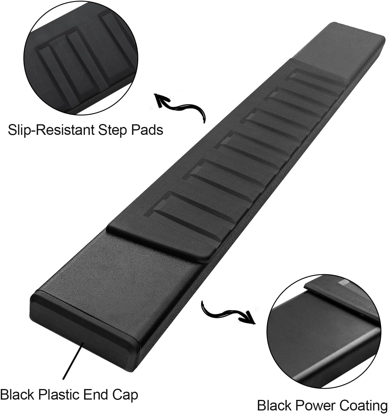 Running Boards Compatible with 2007-2021 Toyota Tundra Regular Cab H6 Style.