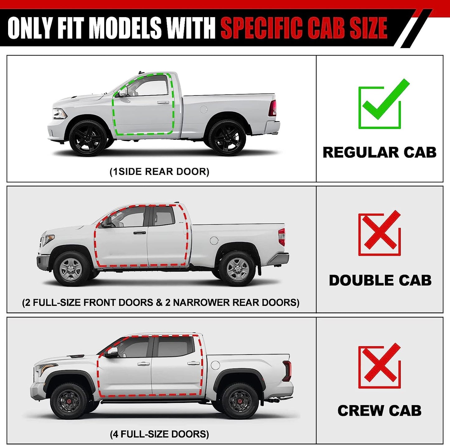 Running Boards Compatible with 2019-2024 Chevy Silverado/Gmc Sierra 1500 ; 2022-2024 2500 / 3500 Regular Cab, Stainless Steel Side Steps H6 Style.- COMNOVA AUTOPART