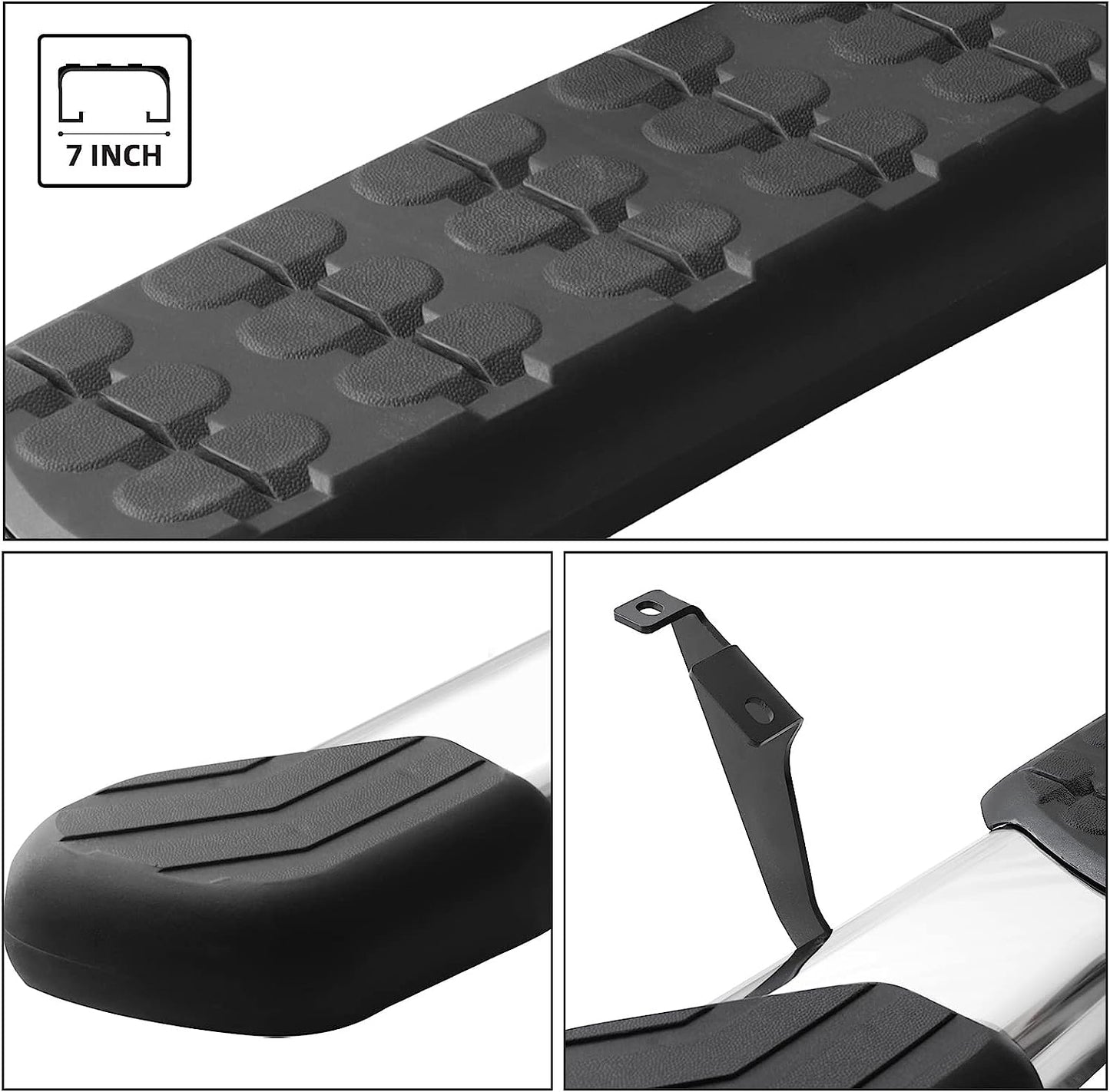 Running Boards Nerf Bars Compatible for 2007-2021 Toyota Tundra Double Cab C43 Style. - COMNOVA AUTOPART