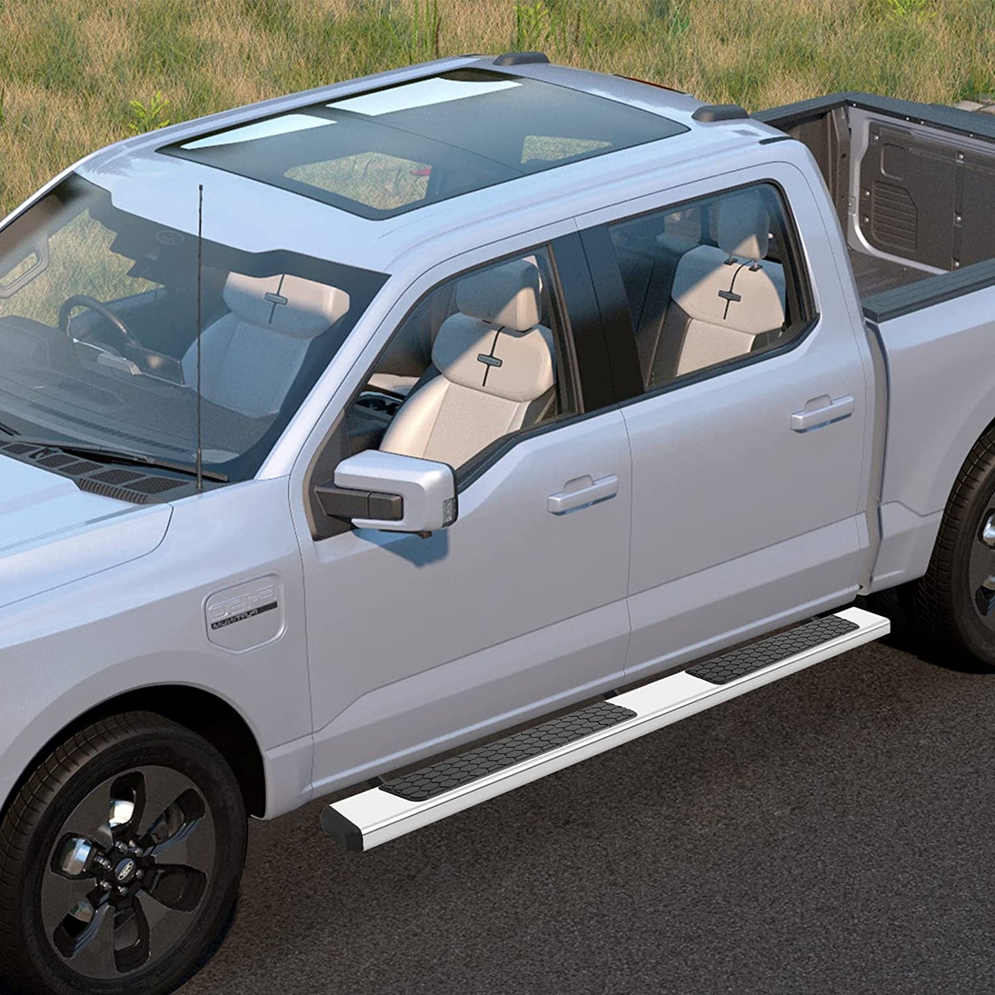 Stainless Steel Running Boards for 2022-2024 Toyota Tundra CrewMax Cab DH6 Style.- COMNOVA AUTOPART