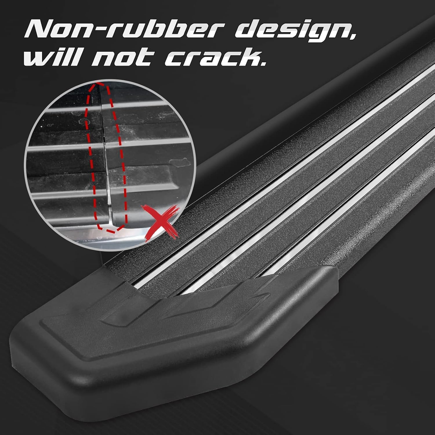 PROTECTION: The both sides step bars high-quality plastic cover protect the door edgesfrom scratches.