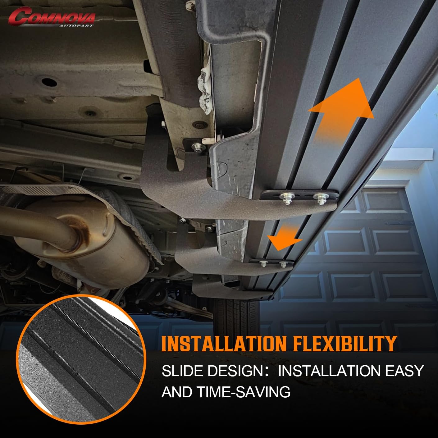 Just mount it, bolt-on, no need to drill. Each step bar with 4 brackets can support up to 500 LBS. The package includes two steps(one left and one right), 8 mounting brackets, hardware, and instructions.