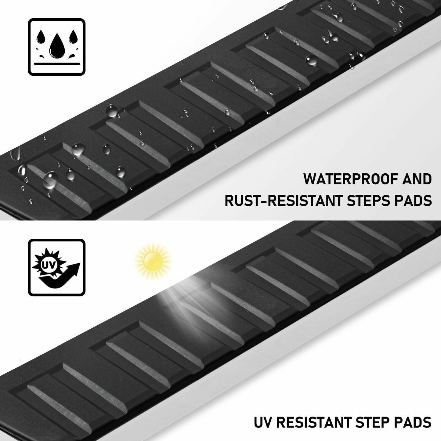 Running Boards Compatible with 2015-2024 Chevrolet Colorado/GMC Canyon Crew Cab H6 Style.- COMNOVA AUTOPART