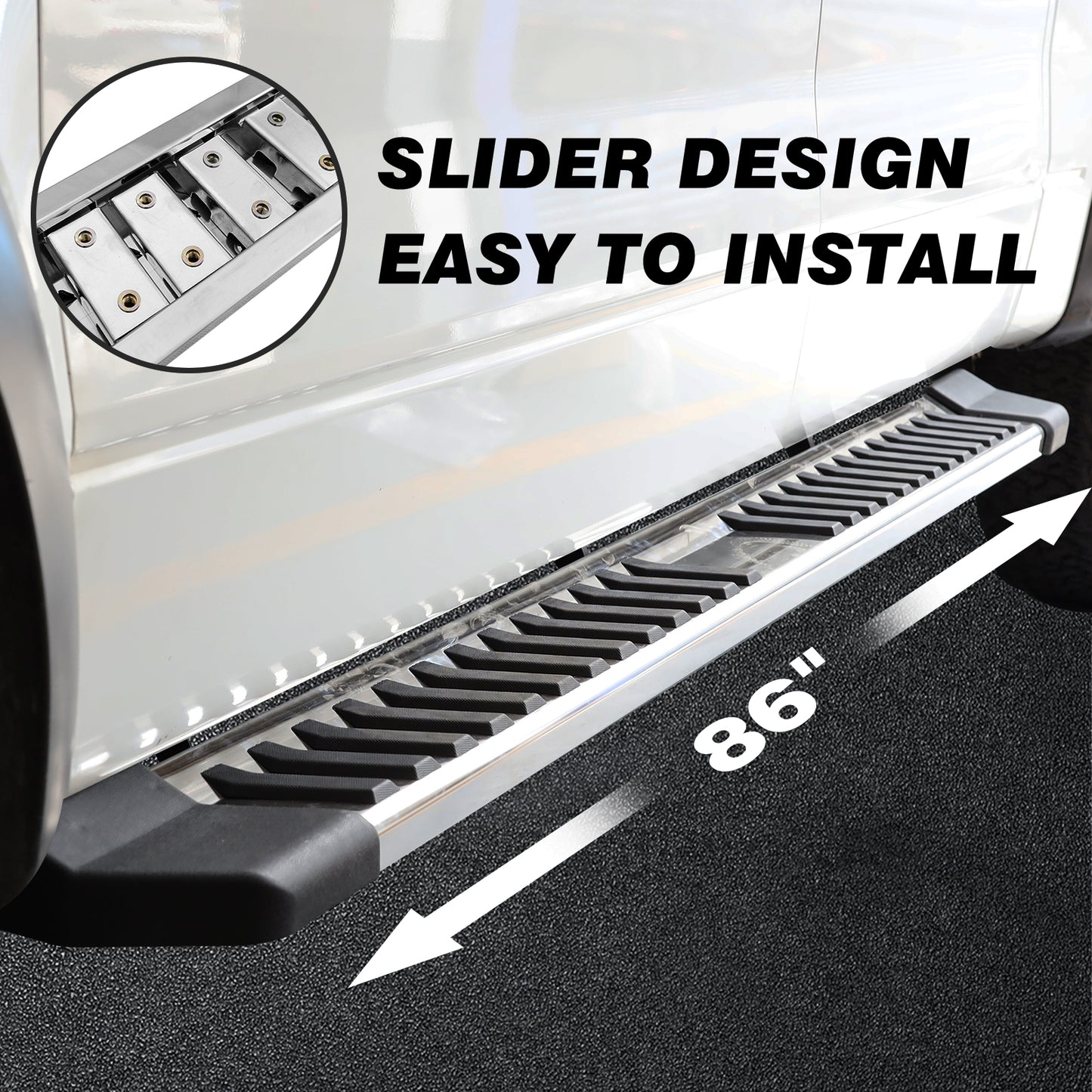 86" length running boards - COMNOVA AUTOPART