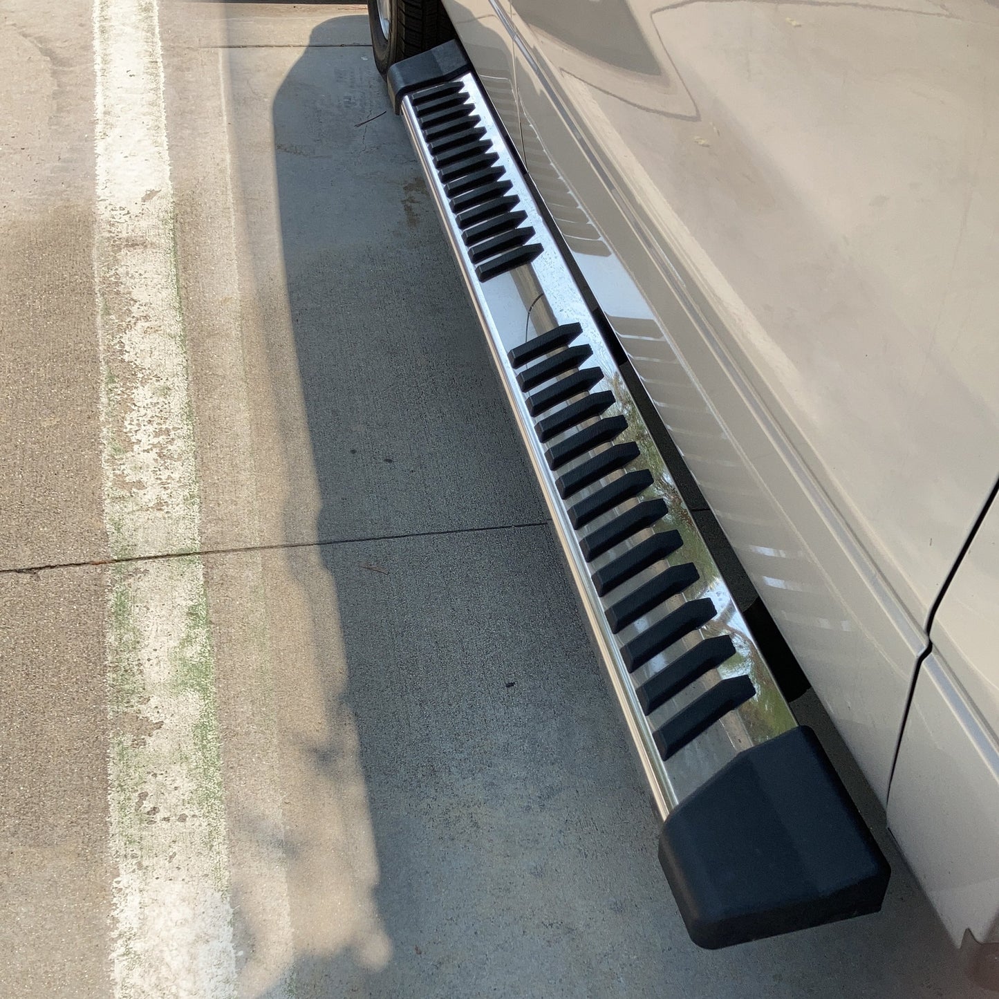 Stainless Steel Running Boards Compatible with 1999-2016 Ford F250 F350 SuperDuty Super Cab V6 Style.- COMNOVA AUTOPART