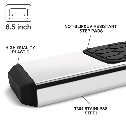 Running Boards for 2007-2018 Chevy Silverado/GMC Sierra 1500 2500 3500 Crew Cab & 2019 1500LD 2500HD 3500HD Crew Cab D6 Style. - COMNOVA AUTOPART