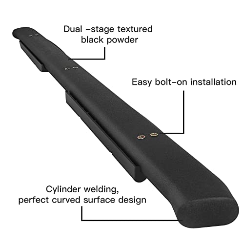 COMNOVA 4.3" Running Boards Compatible with 2009-2018 Dodge Ram 1500 Crew Cab & 2010-2024 Ram 2500 3500 Crew Cab. Oval Texturel Step Rails Side Steps 9X Style.- COMNOVA AUTOPART
