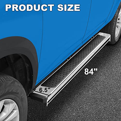 Running Boards for 2007-2018 Chevy Silverado/GMC Sierra 1500 2500 3500 Crew Cab & 2019 1500LD 2500HD 3500HD Crew Cab D6 Style. - COMNOVA AUTOPART