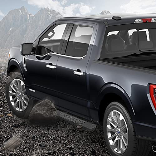 Aluminum Running Boards for 2009-2018 Dodge Ram 1500, 2010-2024 Ram 2500 3500 Quad Cab K65 Style.- COMNOVA AUTOPART