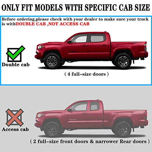 Running Boards Compatible with 2005-2023 Toyota Tacoma Double Cab H6 Style. - COMNOVA AUTOPART