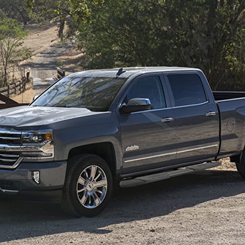 COMNOVA 4.3" Running Boards Compatible with 2009-2018 Dodge Ram 1500 Crew Cab & 2010-2024 Ram 2500 3500 Crew Cab. Oval Texturel Step Rails Side Steps 9X Style.- COMNOVA AUTOPART
