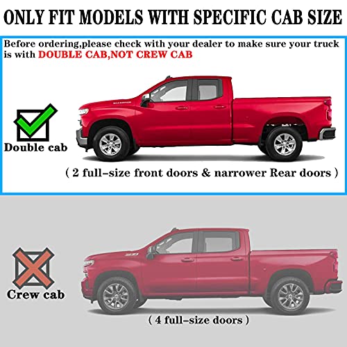 Black Running Boards Compatible with 2015-2024 Chevy Colorado/Gmc Canyon Extended Cab Double Cab H6 Style. - COMNOVA AUTOPART