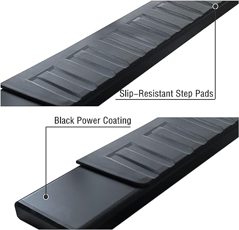 Black Running Boards Compatible with 2015-2024 Chevy Colorado/Gmc Canyon Extended Cab Double Cab H6 Style. - COMNOVA AUTOPART