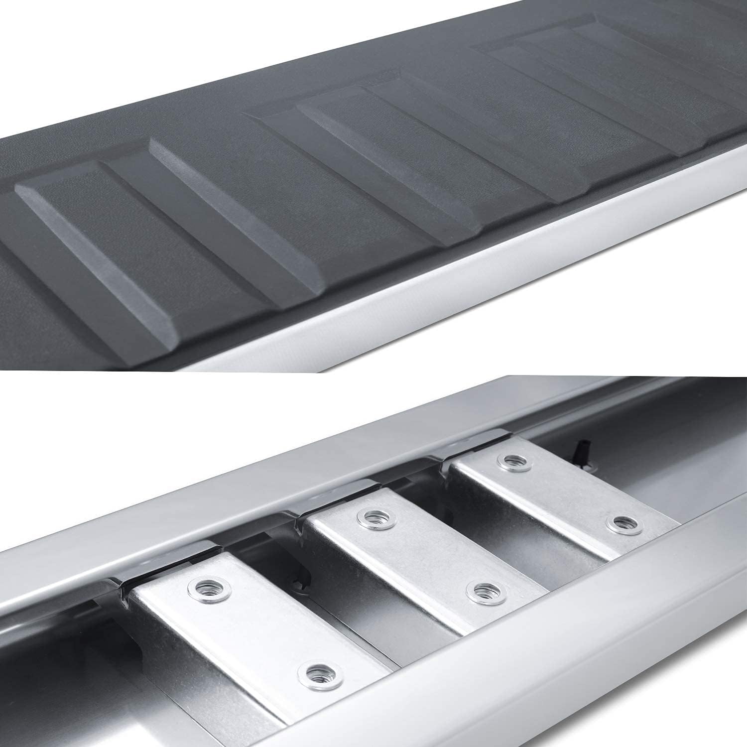 Running Boards Compatible with 2004-2024 Nissan Titan King Cab, Stainless Steel Side Steps H6 Style.