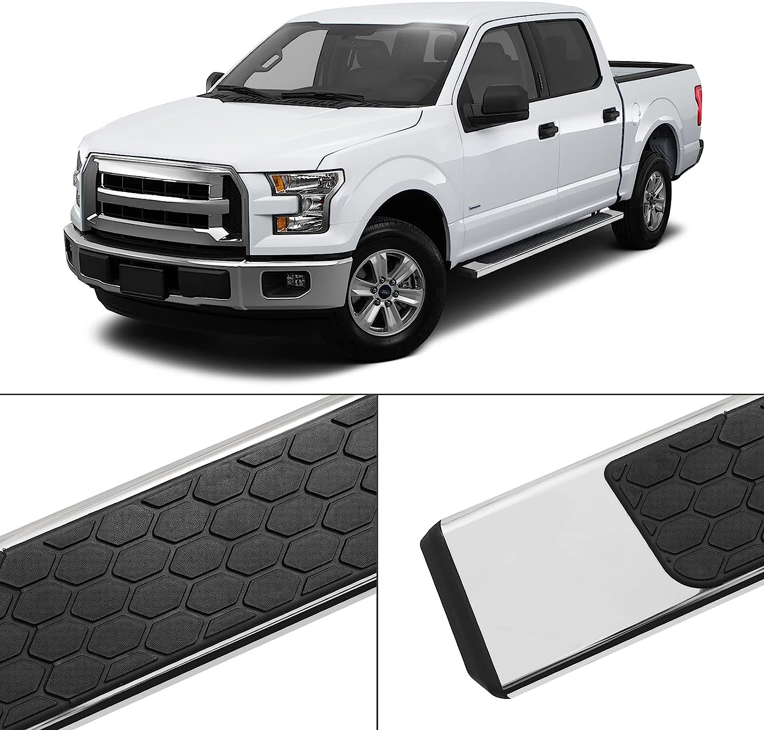 Running Boards for 2009-2018 Dodge Ram 1500 Crew Cab & 2010-2024 Ram 2500 3500 Crew Cab D6 Style.. - COMNOVA AUTOPART