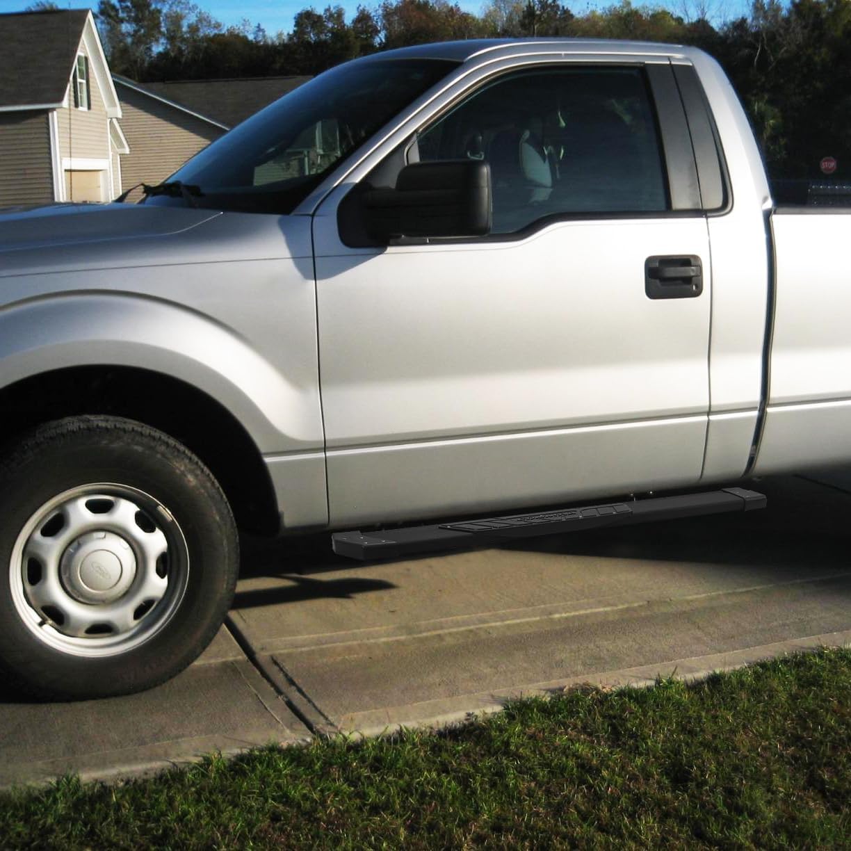 Aluminum Running Boards Compatible with 2015-2023 Ford F150 Regular Cab K65 Style.