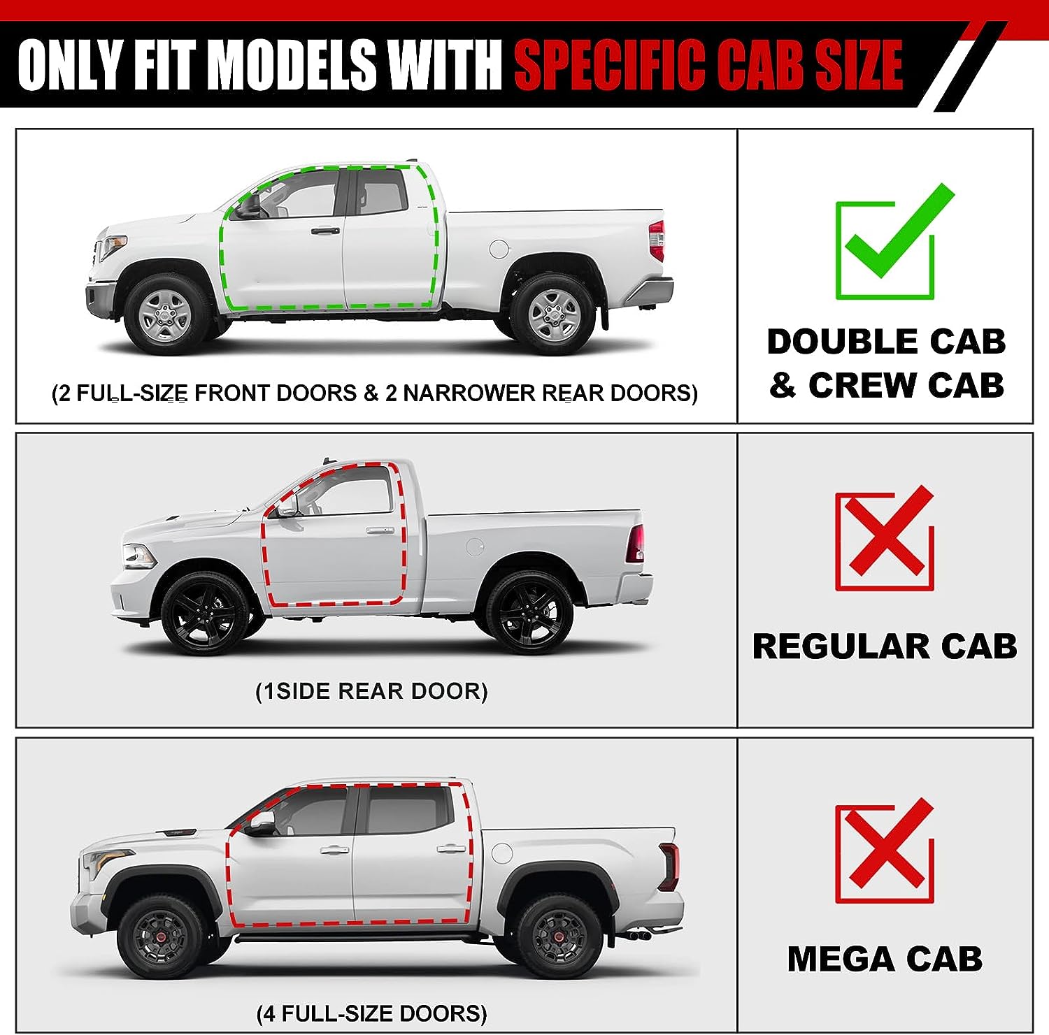 Running Boards Compatible with 2002-2008 Dodge Ram 1500, 2003-2009 Ram 2500 3500 Crew Cab/Quad Cab with 3/4 Size Rear Doors, Stainless Steel Side Steps H6 Style. - COMNOVA AUTOPART