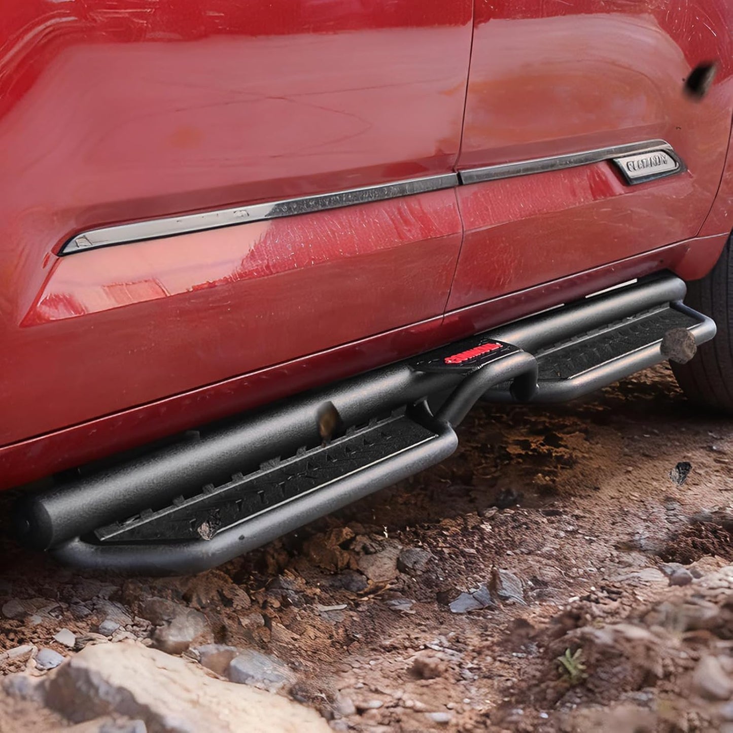 COMNOVA Running Boards Compatible with 2010-2024 Toyota 4Runner Without Side Skirts(Excl.10-13 Sr5, 10-24 Limited, 20-22 Nightshade Edition, 22-24 TRD Sport). Two Stairs Nerf Bars Rock Sliders Rail.