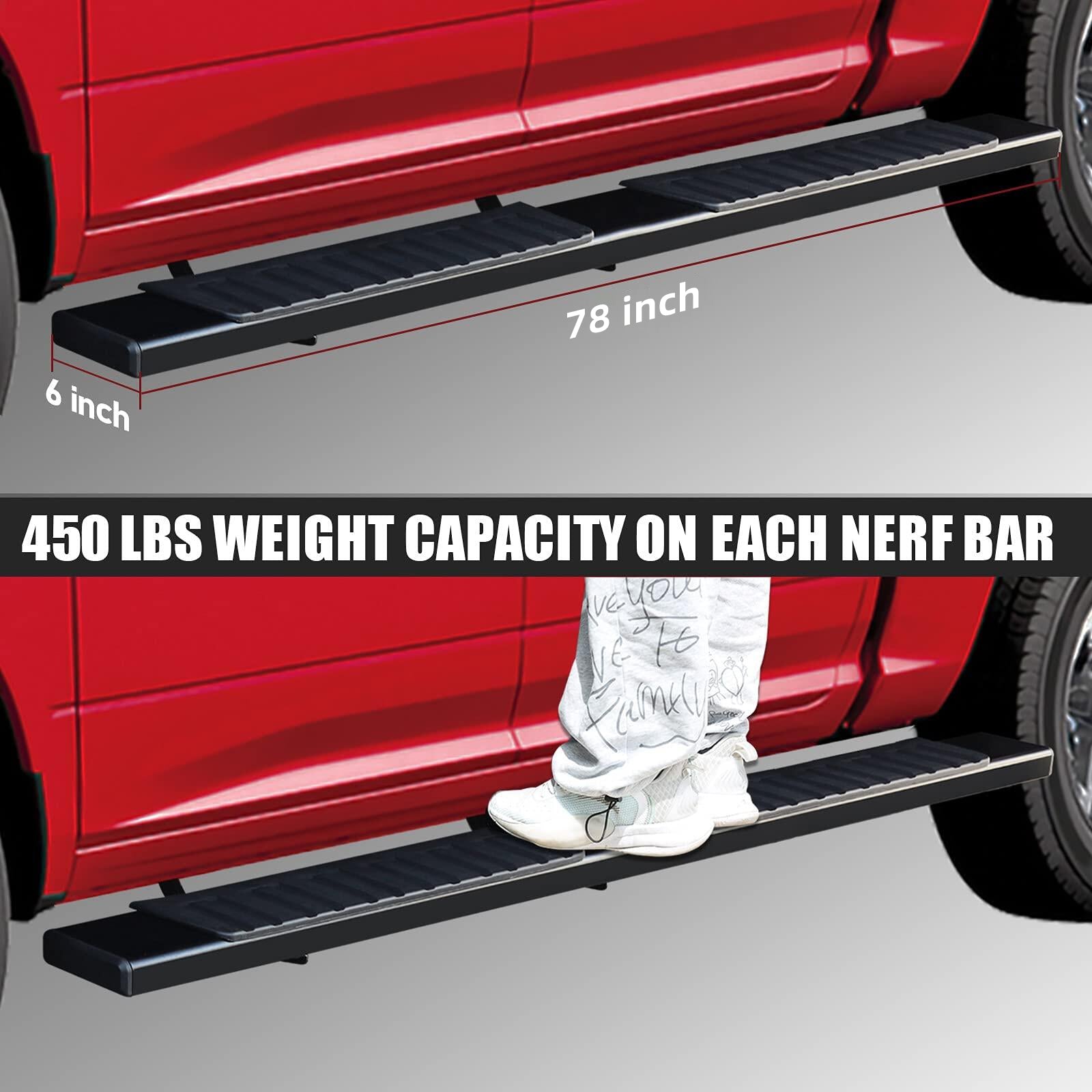 Running Boards Compatible with 2015-2024 Chevrolet Colorado/GMC Canyon Crew Cab H6 Style.- COMNOVA AUTOPART