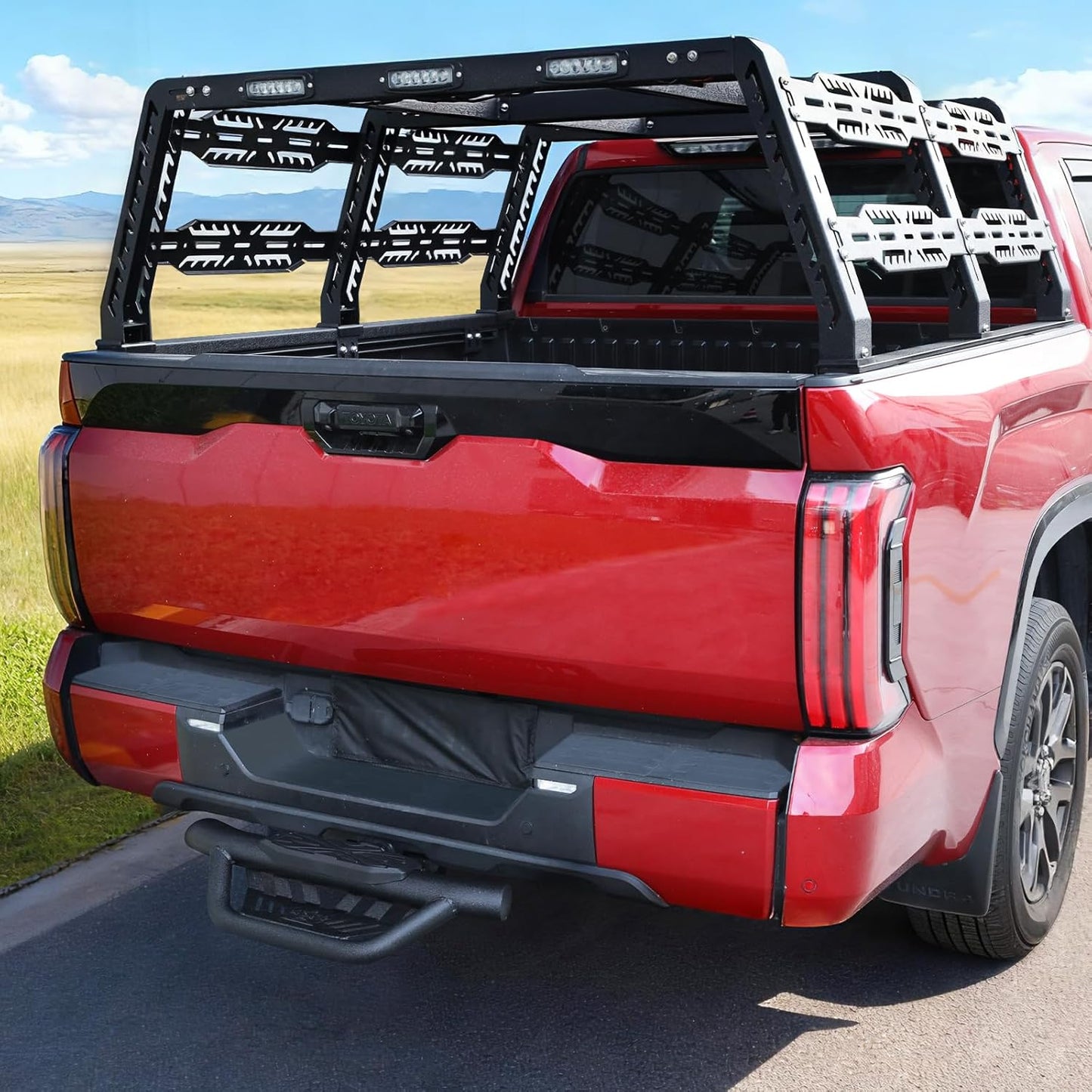 COMNOVA Double Layer Tow Hitch Step for 2" Hitch Receiver, Carbon Steel with Dual-Stage Black Powder Anti-Slip Trailer Hitch Step Universal Fit for Trucks SUV Car Van
