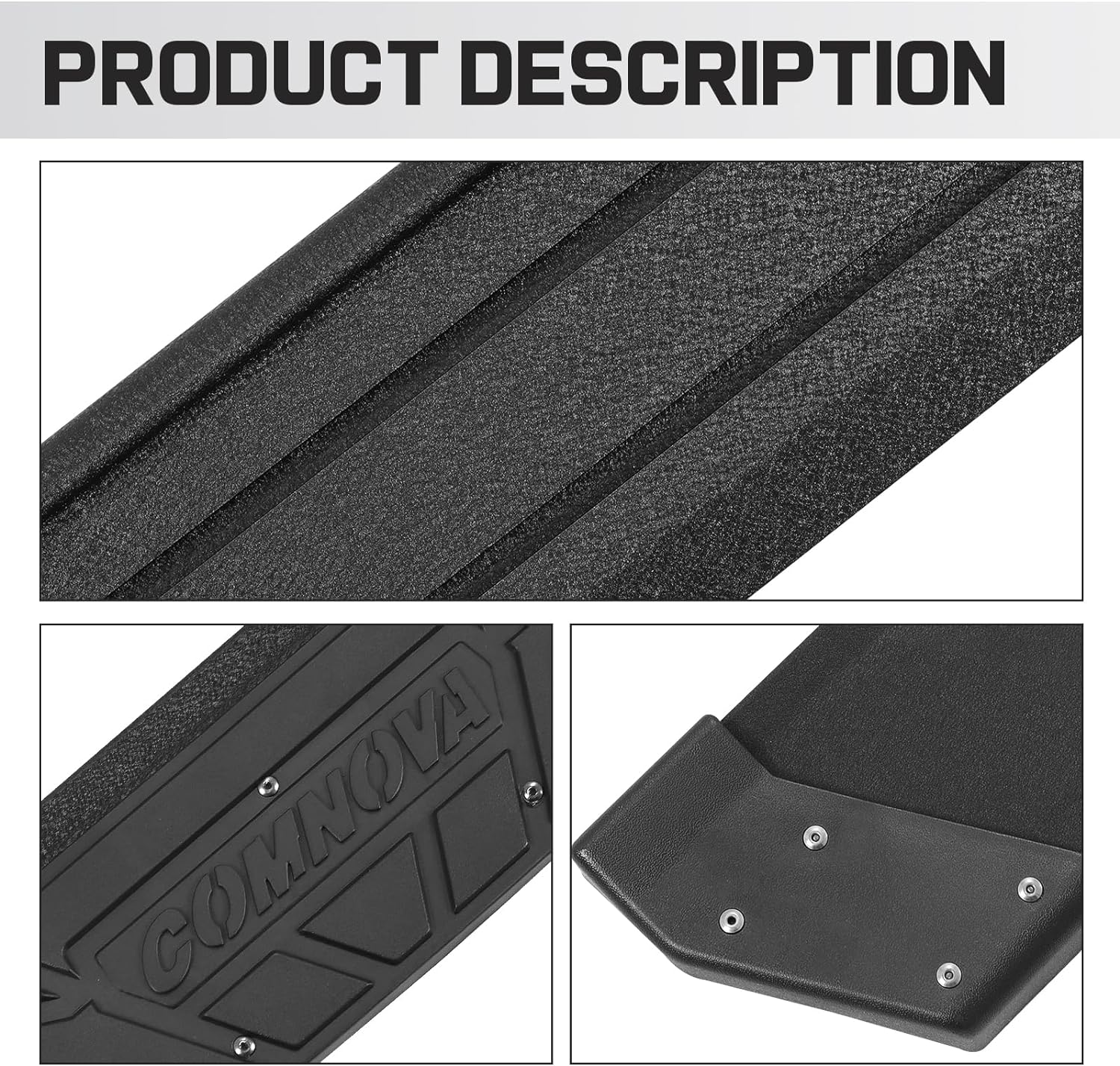 Aluminum Running Boards Compatible with 2017-2024 Ford F250 F350 F450 Regular Cab K65 Style.-COMNOVA AOTOPART