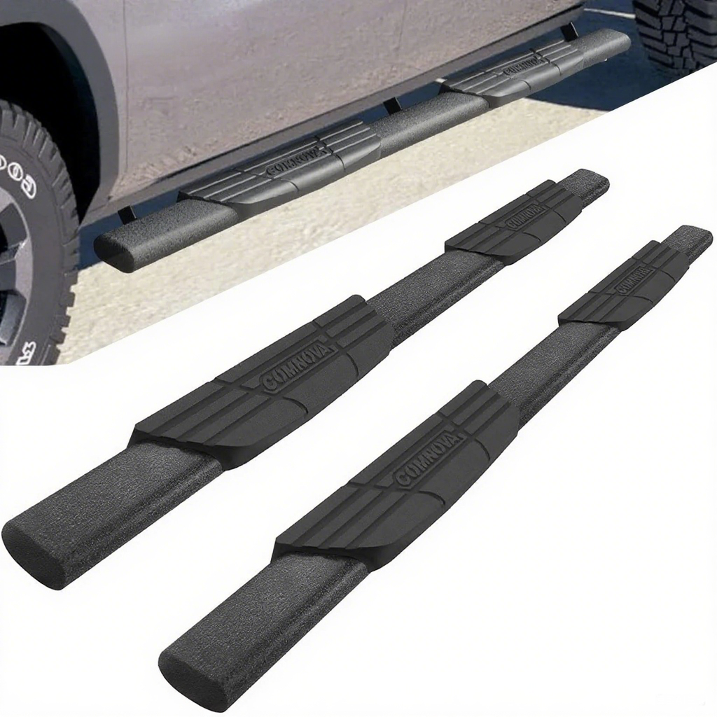 Black Running Boards for 2019-2024 Dodge Ram 1500 Crew Cab New Body Style 8X.- COMNOVA AUTOPART