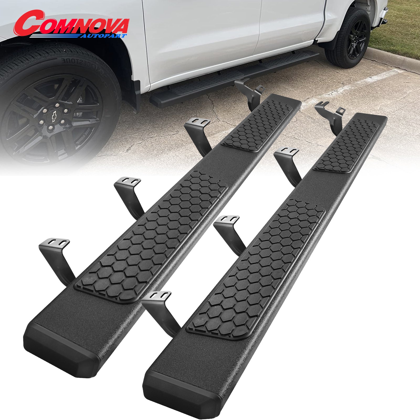Running Boards for 2022-2024 Toyota Tundra CrewMax Cab DH6 Style. - COMNOVA AUTOPART