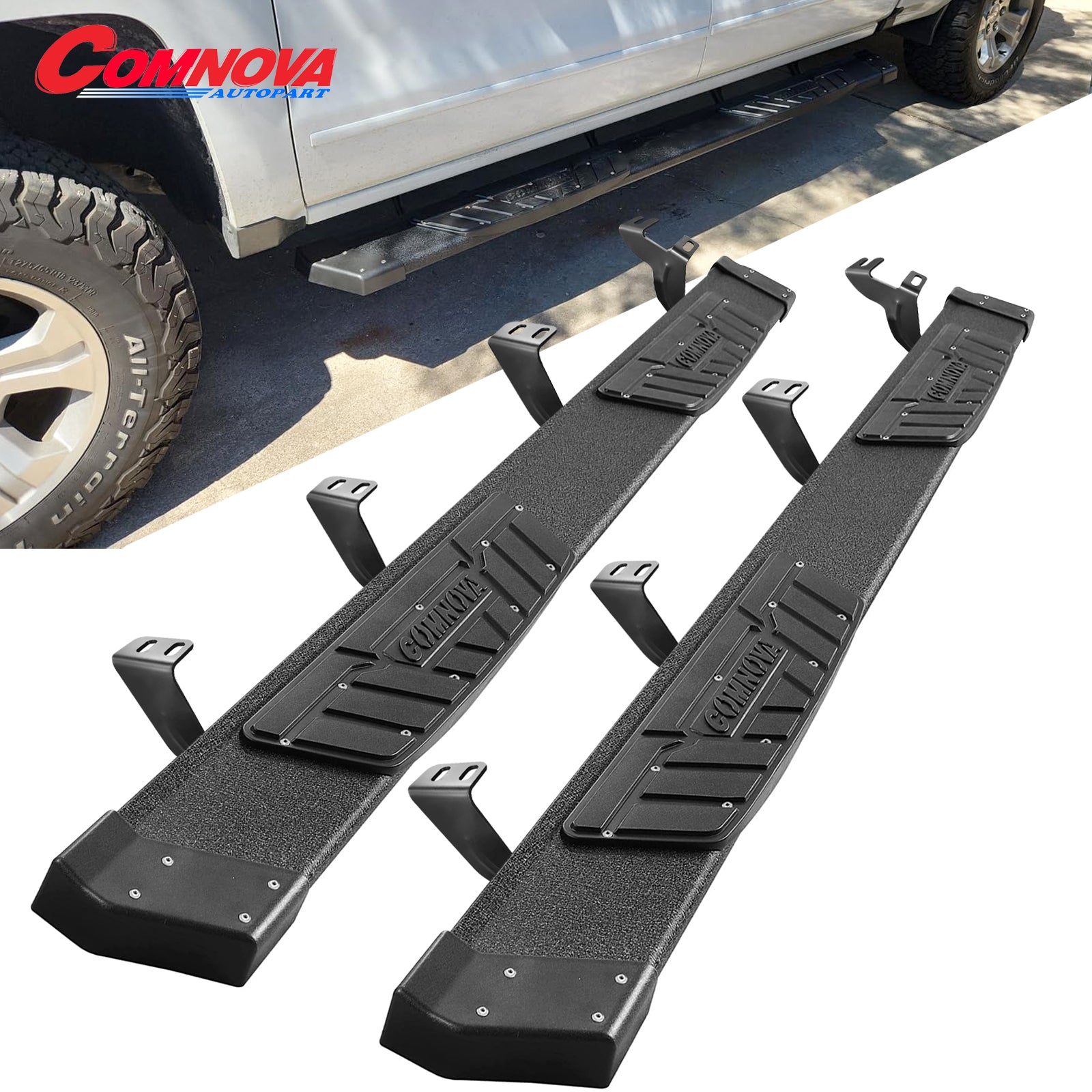 Running Boards for 2022-2024 Toyota Tundra CrewMax Cab K65&K65R&K65SS Style.- COMNOVA AUTOPART