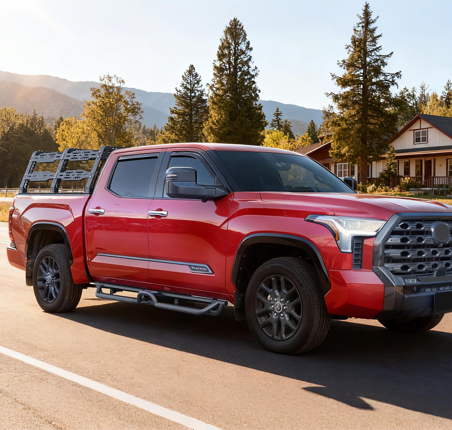 Our design is generally closer to the truck body, which will make the overall effect more beautiful, and can make the truck have better passability.