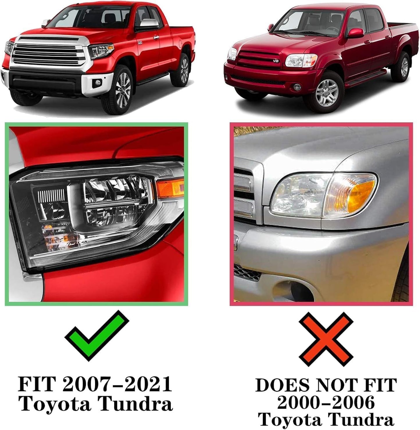 Truck running boards compatible with 2007-2021 Toyota Tundra Crewmax Cab(4 full size doors), did not fit double cab, did not fit 2022-2025 Tundra.
