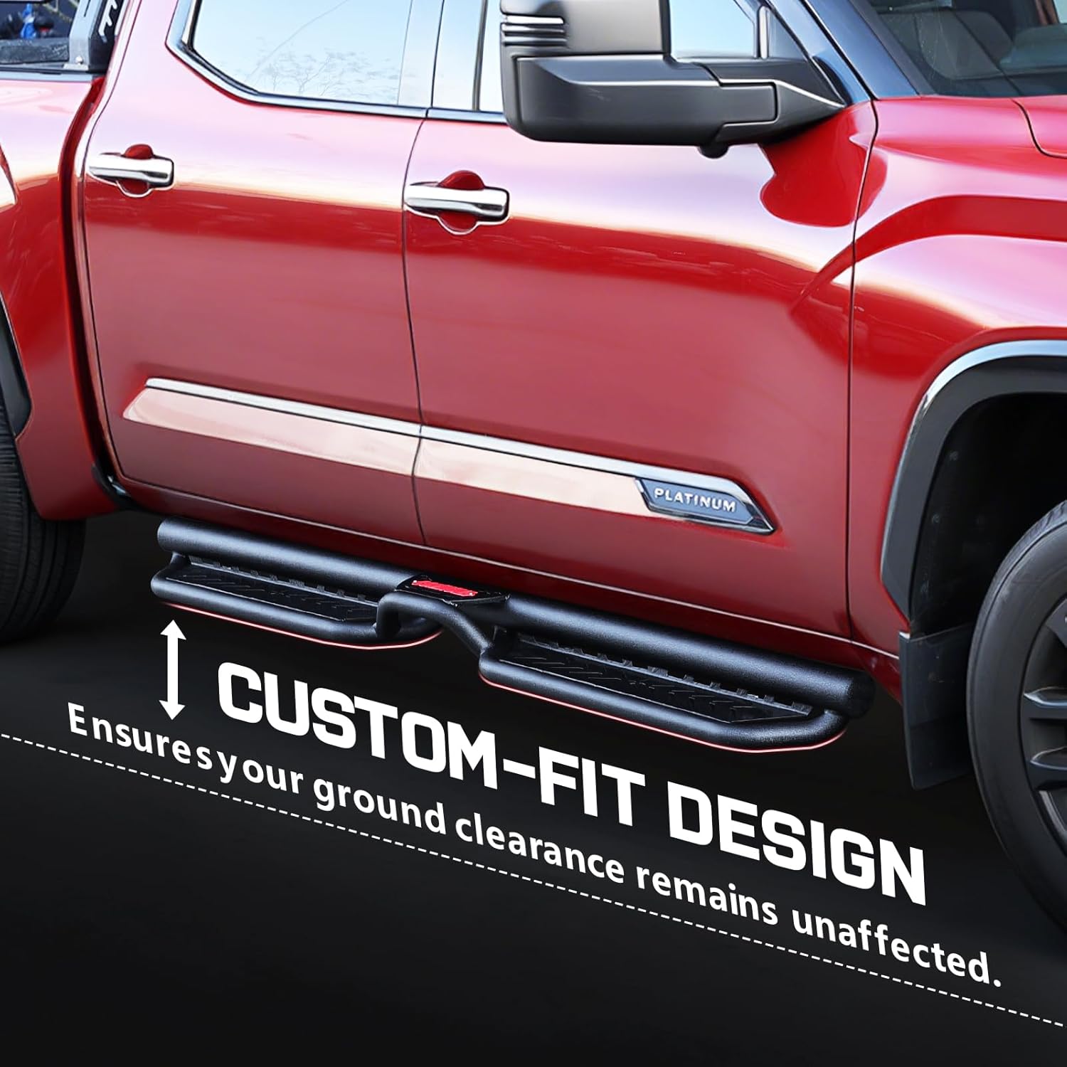 Whether it's the rough roads during off-roading or the parking barriers in urban environments, this high ground clearance side steps can effectively reduce scratches.