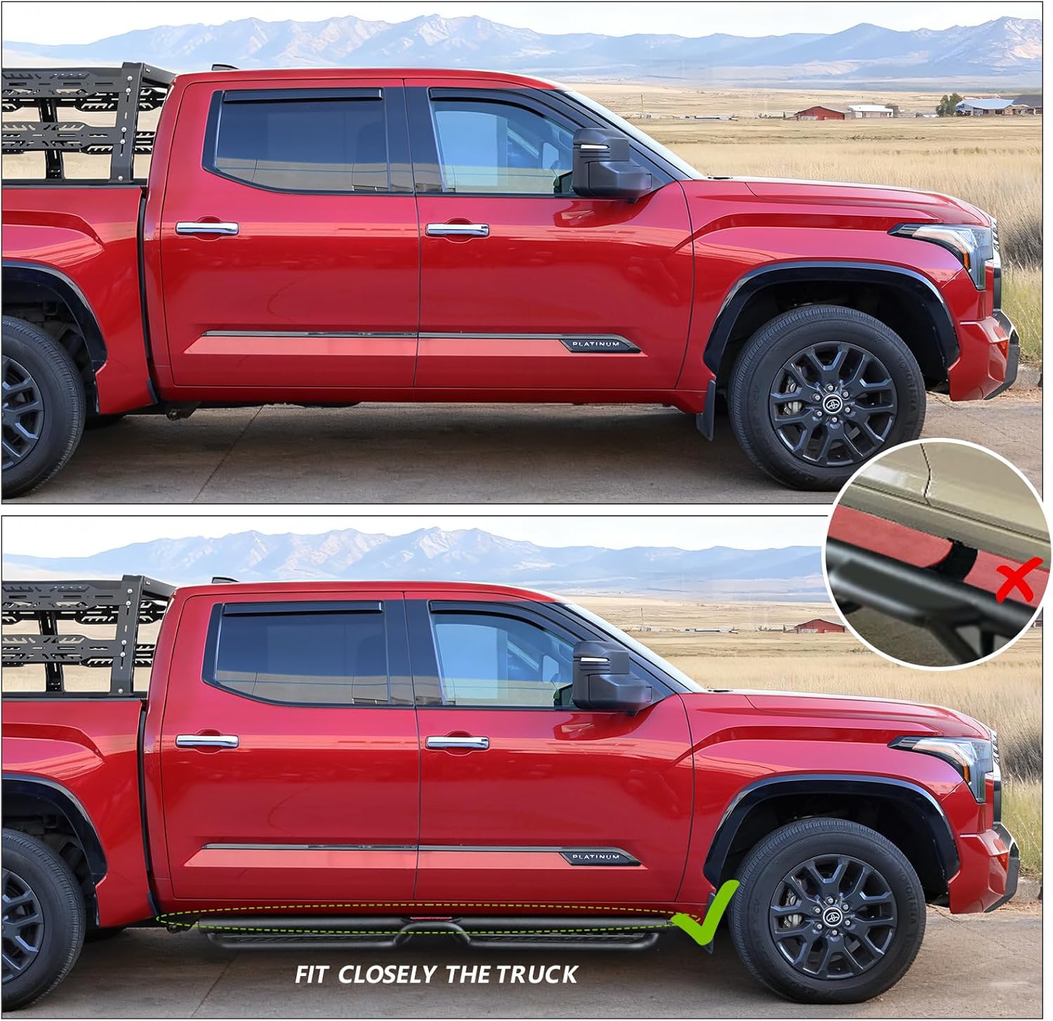 Our design is generally closer to the truck body, which will make the overall effect more beautiful, and can make the truck have better passability.