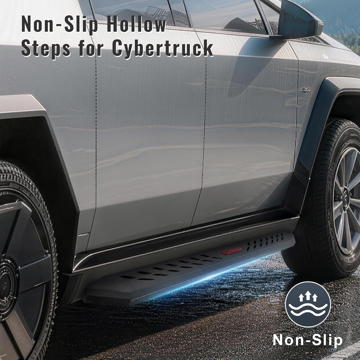  Equipped with a hollow anti-slip surface, these side steps create a stable and reliable foothold. It greatly improves convenience and safety for daily travel for your whole family.