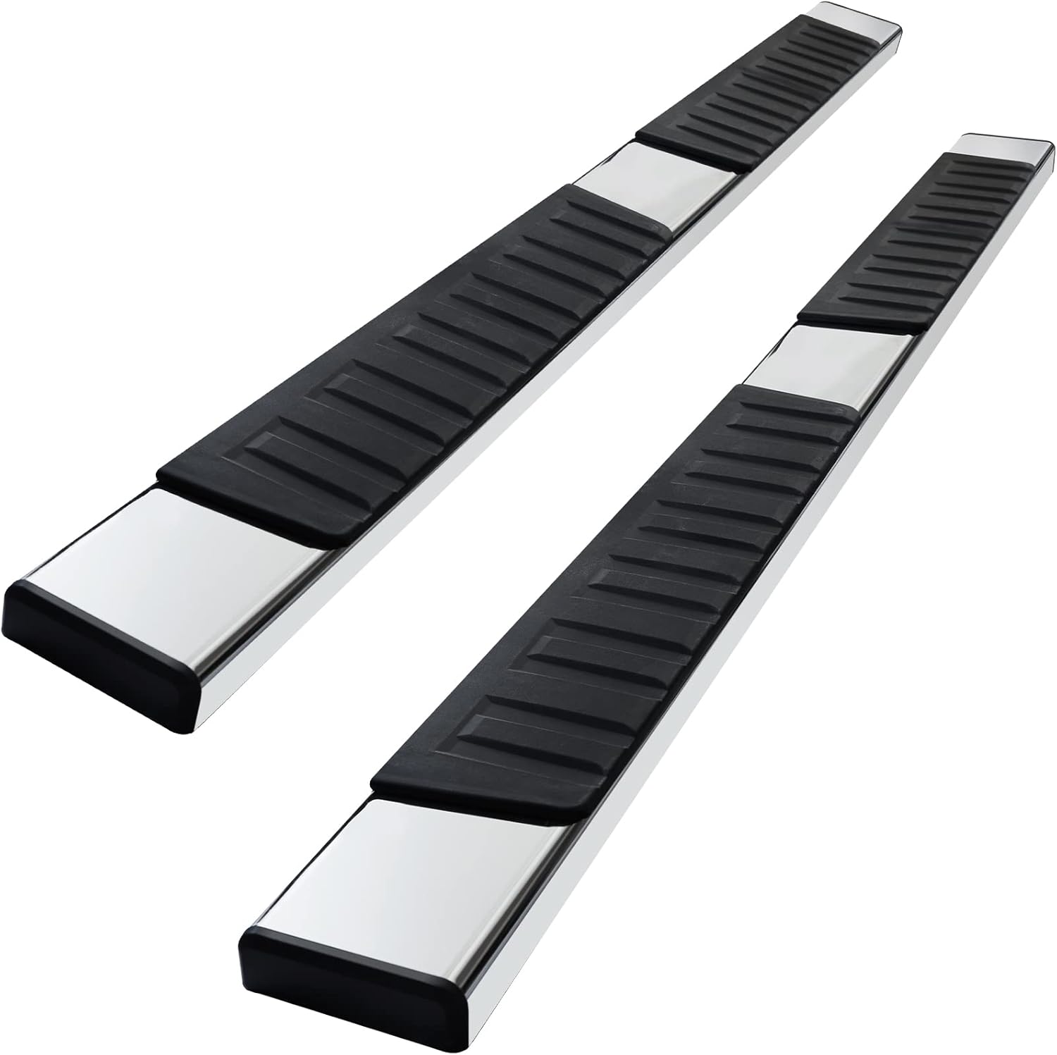 COMNOVA Running Boards Compatible with 2007-2018 Chevy Silverado Crew Cab(Only Fit Diesel Models with DEF Tanks), Silverado 6 Inch High Light Stainless Steel Step Bars.