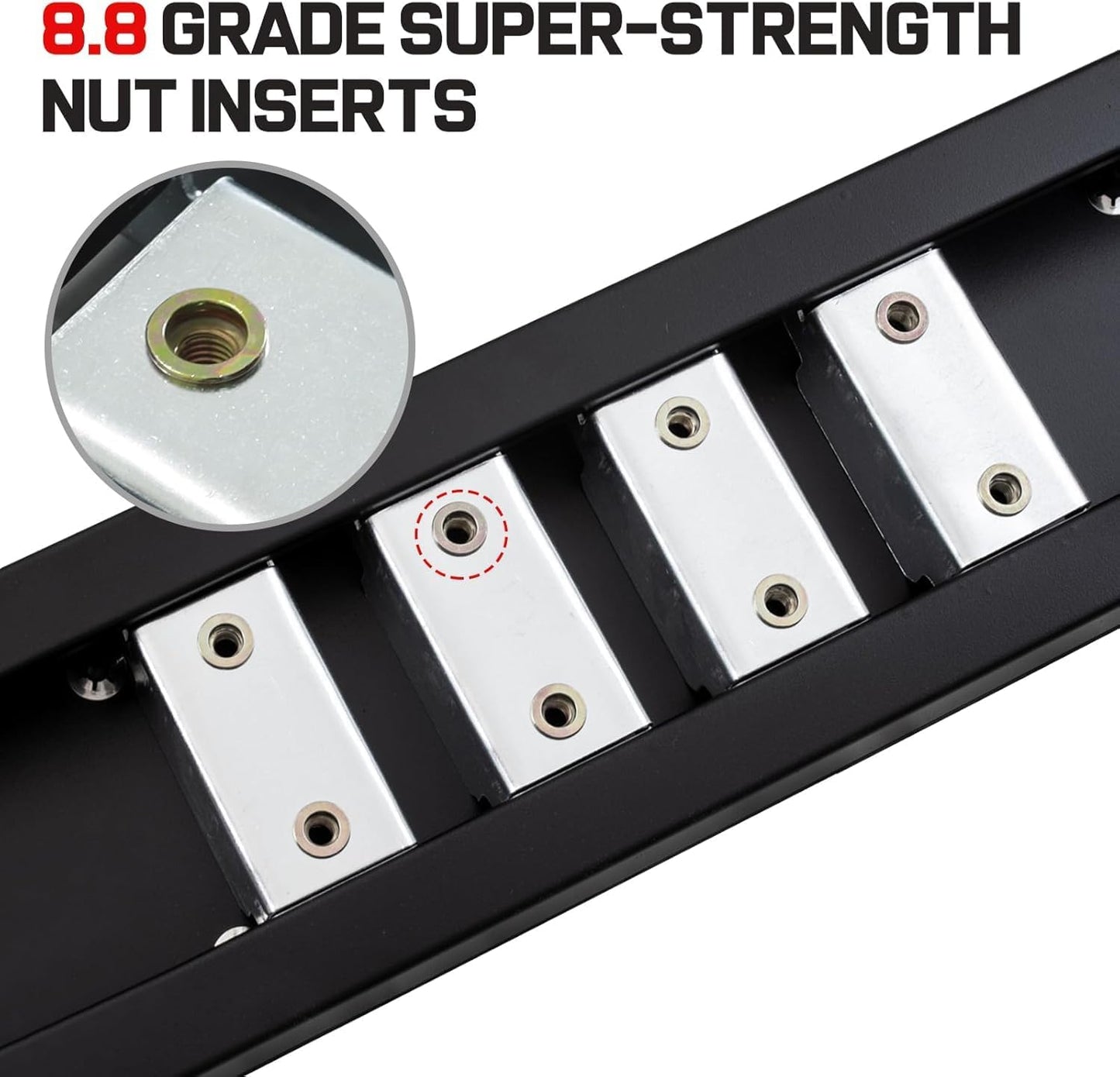 This product is newly designed and has obtained a patent in the us. slider design, able to adjust position on vehicle forward and backward for better customization.