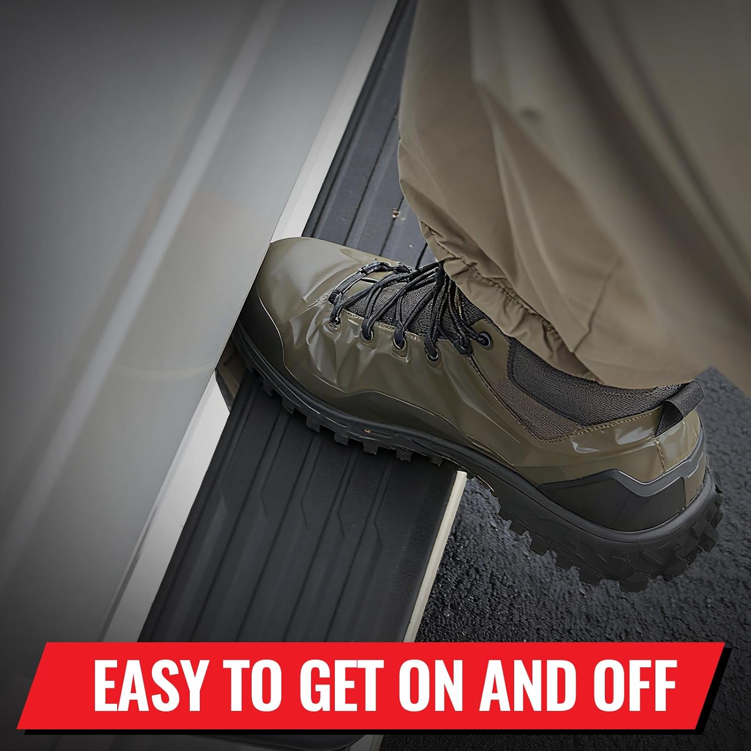 6 Inch running boards with more resilient and sturdy plastic covered slip-resistant step pads and plastic end caps. The plastic end caps better protect the step bar ends while making the steps more durable, rust-resistant, and corrosion-resistant.