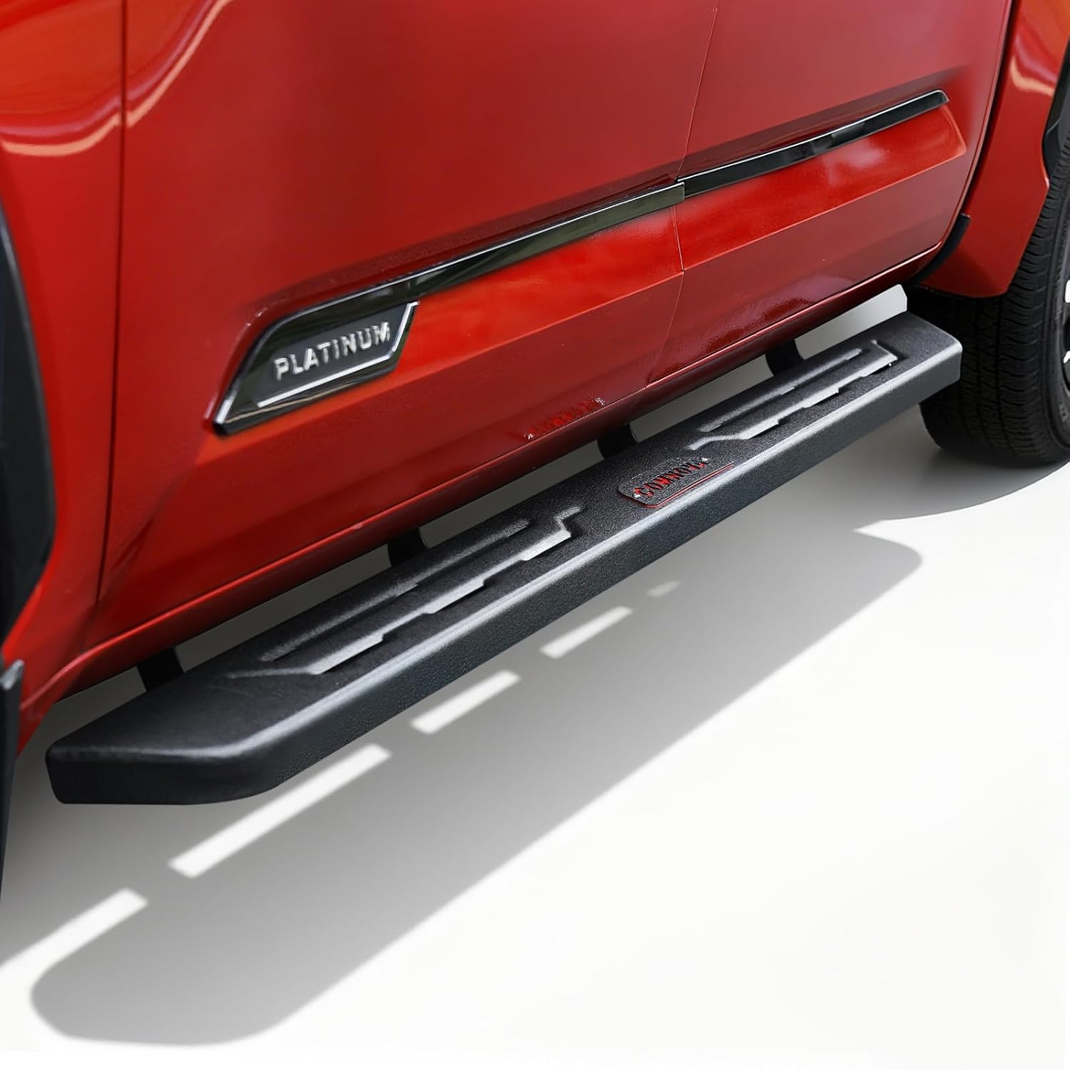 COMNOVA 6 Inch Running Boards Compatible with 2022-2025 Toyota Tundra Crewmax Cab. Tundra Integrated Black Nerf Bars, Sleek Design Truck Side Steps Step Bars Rock Sliders