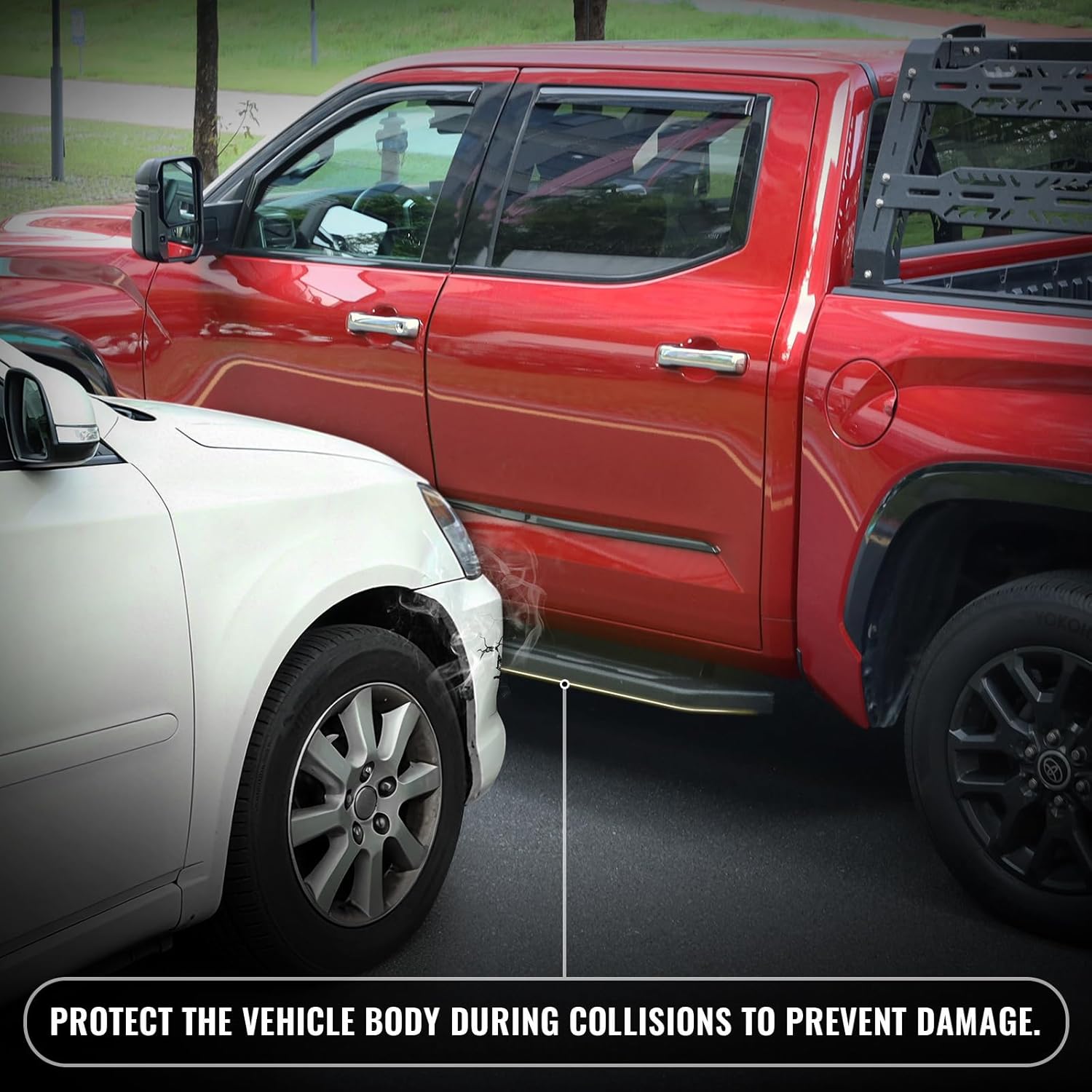  It provides protection for the vehicle's sides, underbody, and side skirts against road debris and minor impacts. 