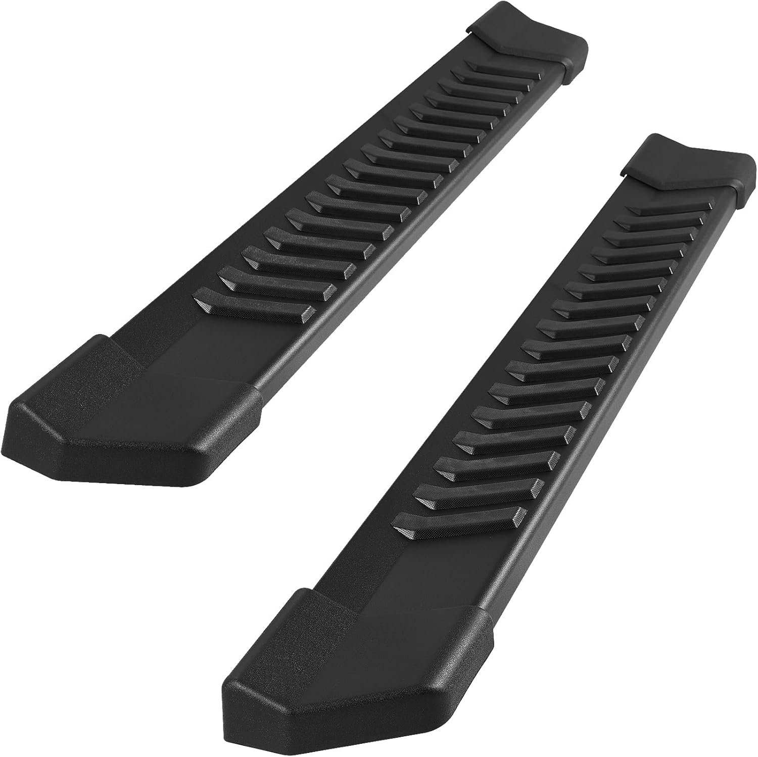 COMNOVA Pair Running Board Compatible with 1999-2016 Ford F250 F350 F450 F550 Superduty Regular/Standard/Single Cab Rocker Slider Side Steps, Width 6 Inch V Style, Carbon Steel Black Step Bars.