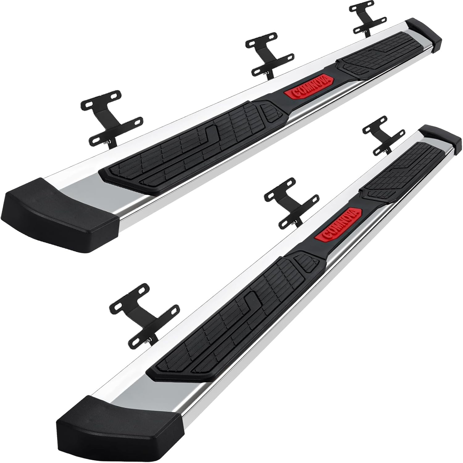 COMNOVA Running Boards Compatible with 2019-2026 Ford Ranger Super Crew Cab with 4 Full-Size Doors, 6 Inch High Light Stainless Steel Step Bars Nerf Bars Side Steps