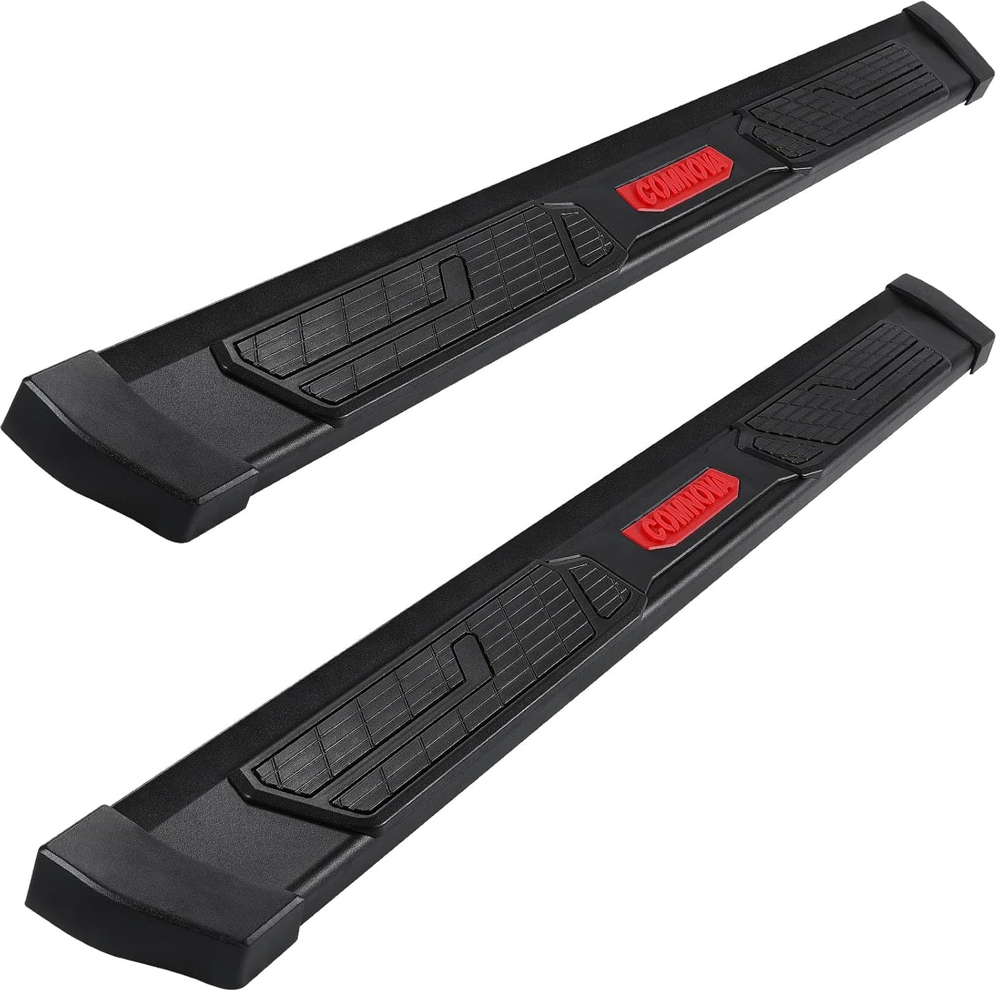 COMNOVA 6 Inch Running Boards Compatible with 2004-2014 Ford F-150 Crew Cab (4 Full-Size Doors). F150 Side Steps Nerf Bars, Heavy Duty Carbon Steel Step Bars with Non-Slip Plastic Pads.
